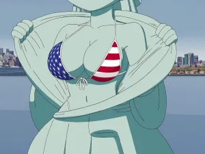 4th of July Hentai Cartoon - Sexy Statue of Liberty